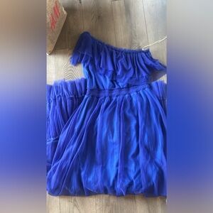 Long blue tulle dress size L